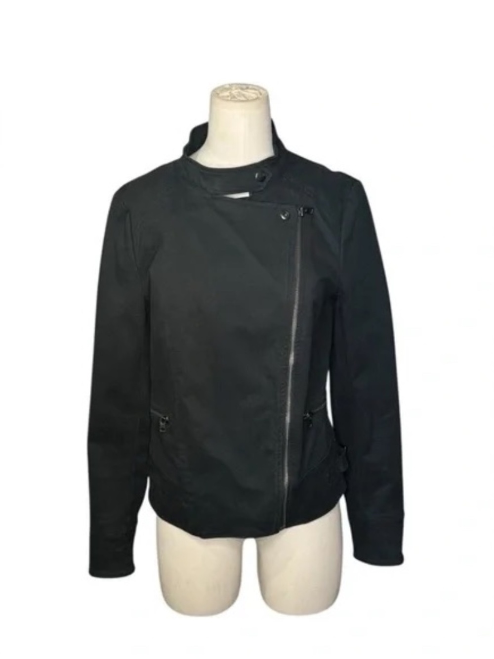 BANANA REPUBLIC - Factory Moto Jacket - Black Size Small - Picture 2 of 7